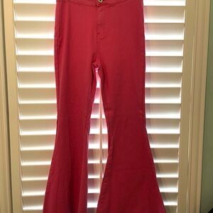 Pink Flare & Wide Leg Jeans